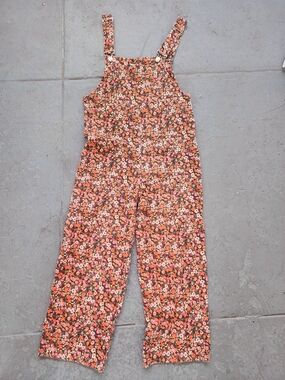 Zara Floral Wide Leg Overalls